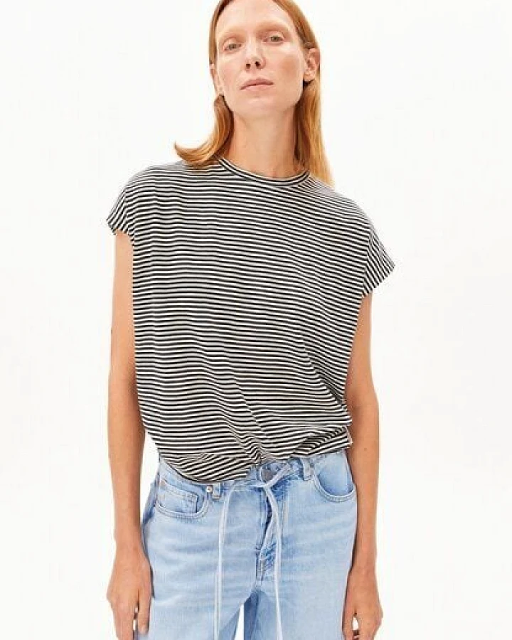 Produktseite: ARMEDANGELS SLUB JERSEY STRIPE Damen T-Shirt aus Bio-Baumwolle