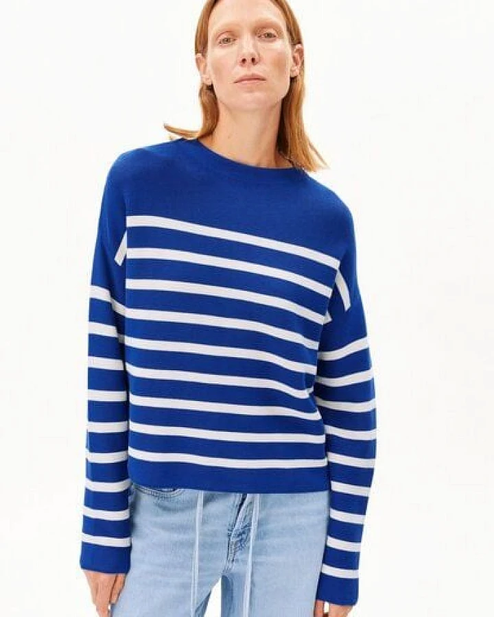 ARMEDANGELS MERINAA STRIPES Damen Strickpullover aus Bio-Baumwolle