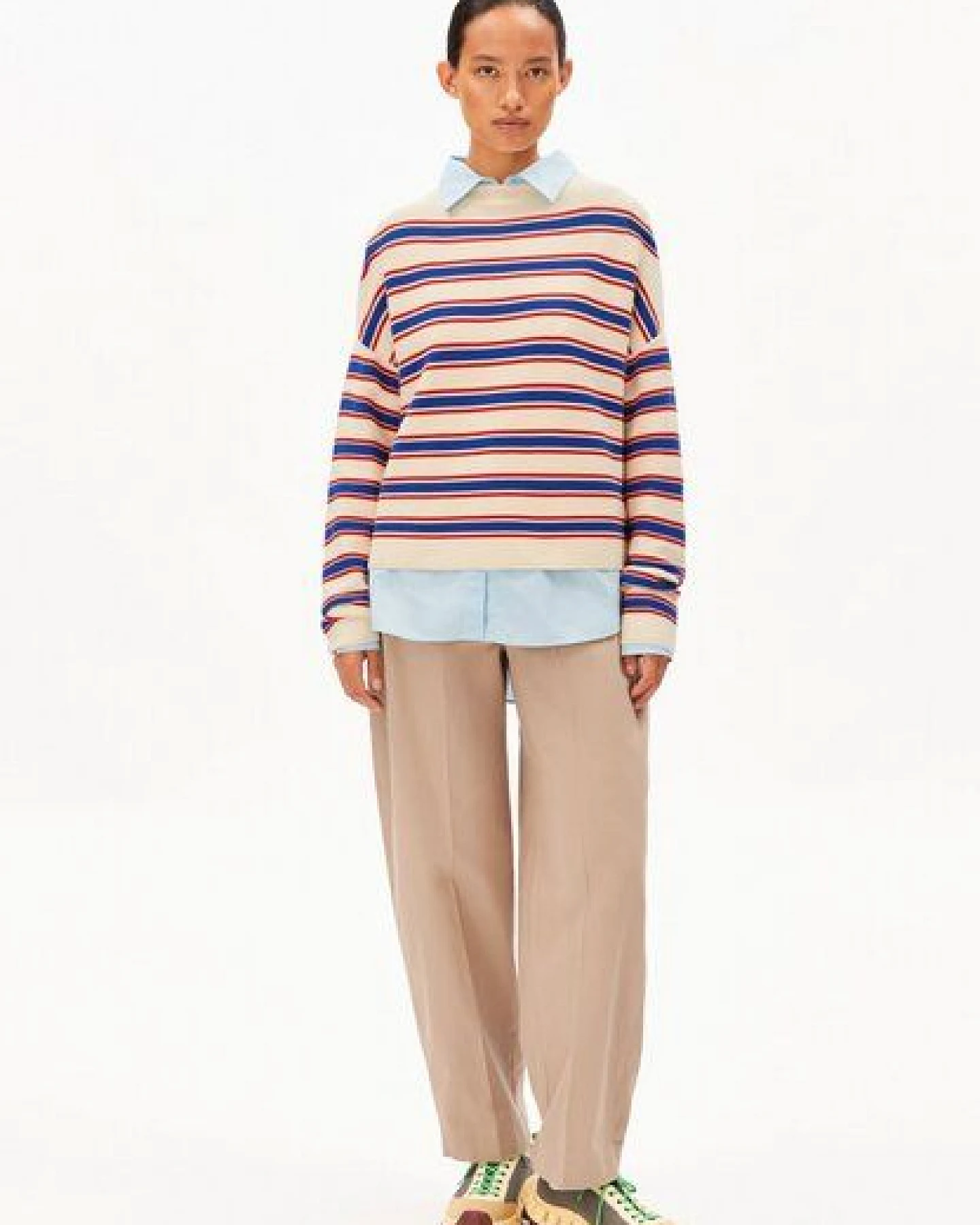 ARMEDANGELS MERINAA STRIPES Damen Strickpullover aus Bio-Baumwolle – Ansicht 4