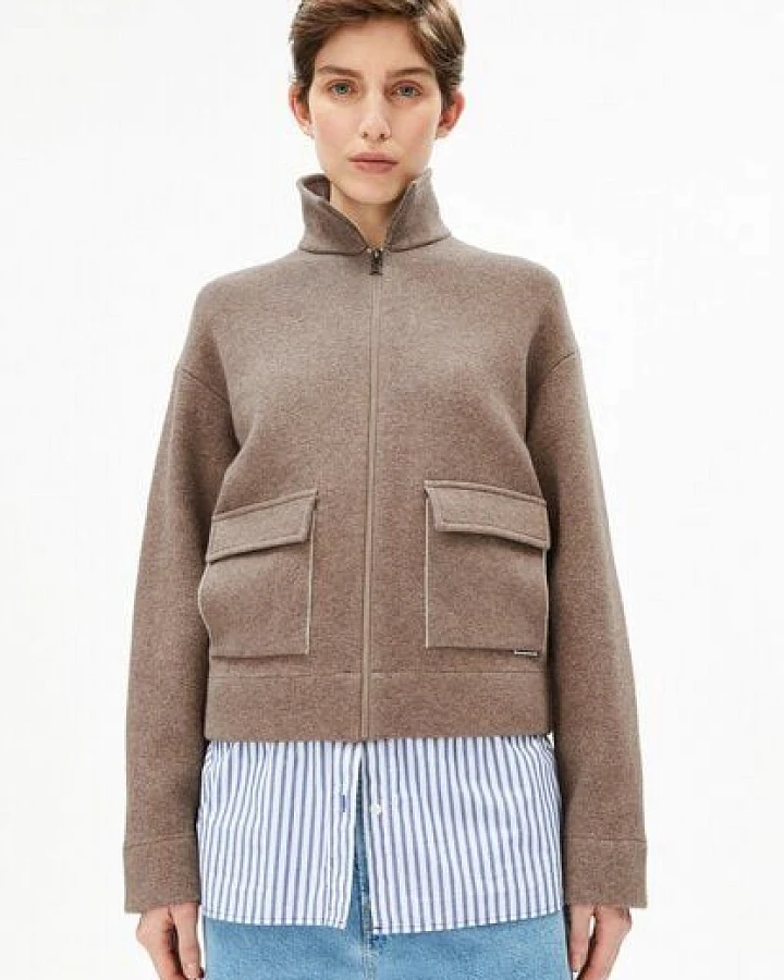 ARMEDANGELS SHORT KNIT Damen Strickjacke aus Bio-Woll Mix