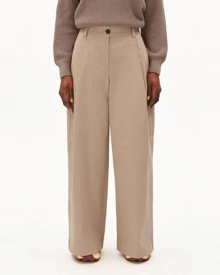 ARMEDANGELS WIDE CHINO TWILL Damen Webhose aus Bio-Baumwoll Mix
