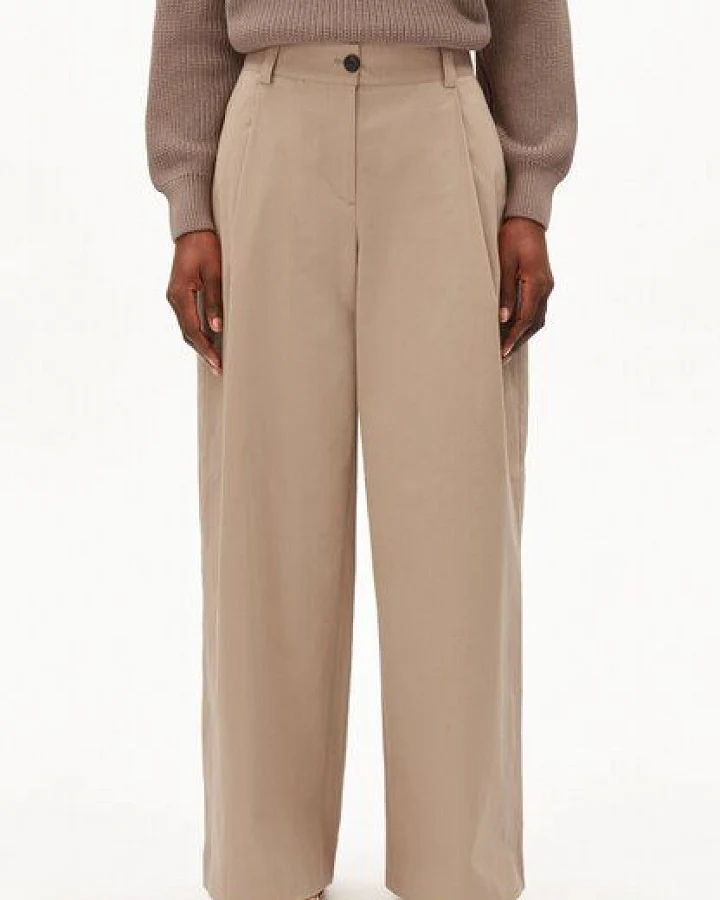 ARMEDANGELS WIDE CHINO TWILL Damen Webhose aus Bio-Baumwoll Mix
