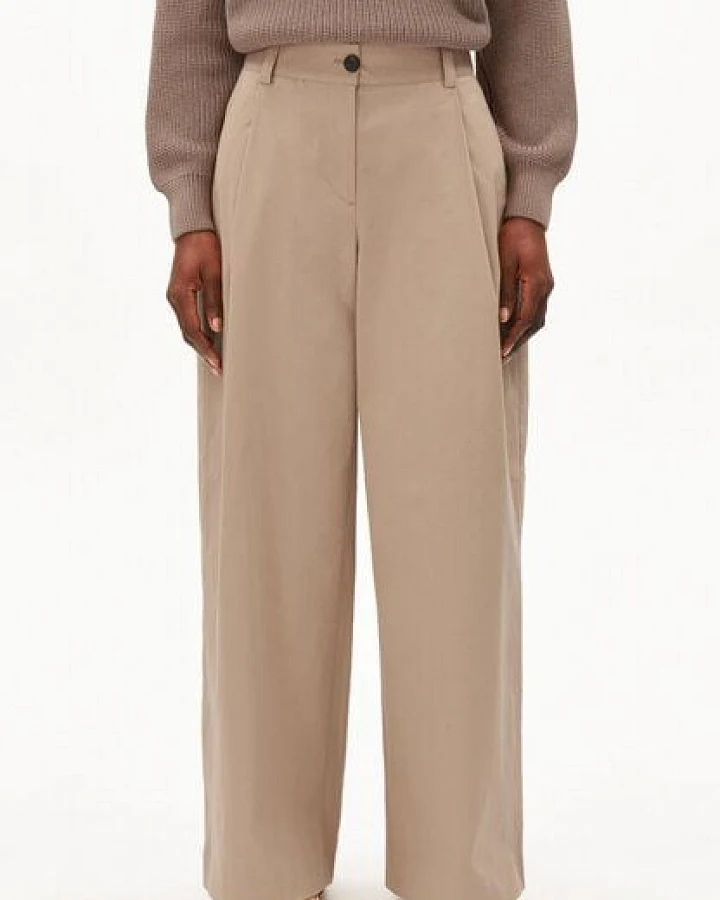 ARMEDANGELS WIDE CHINO TWILL Damen Webhose aus Bio-Baumwoll Mix