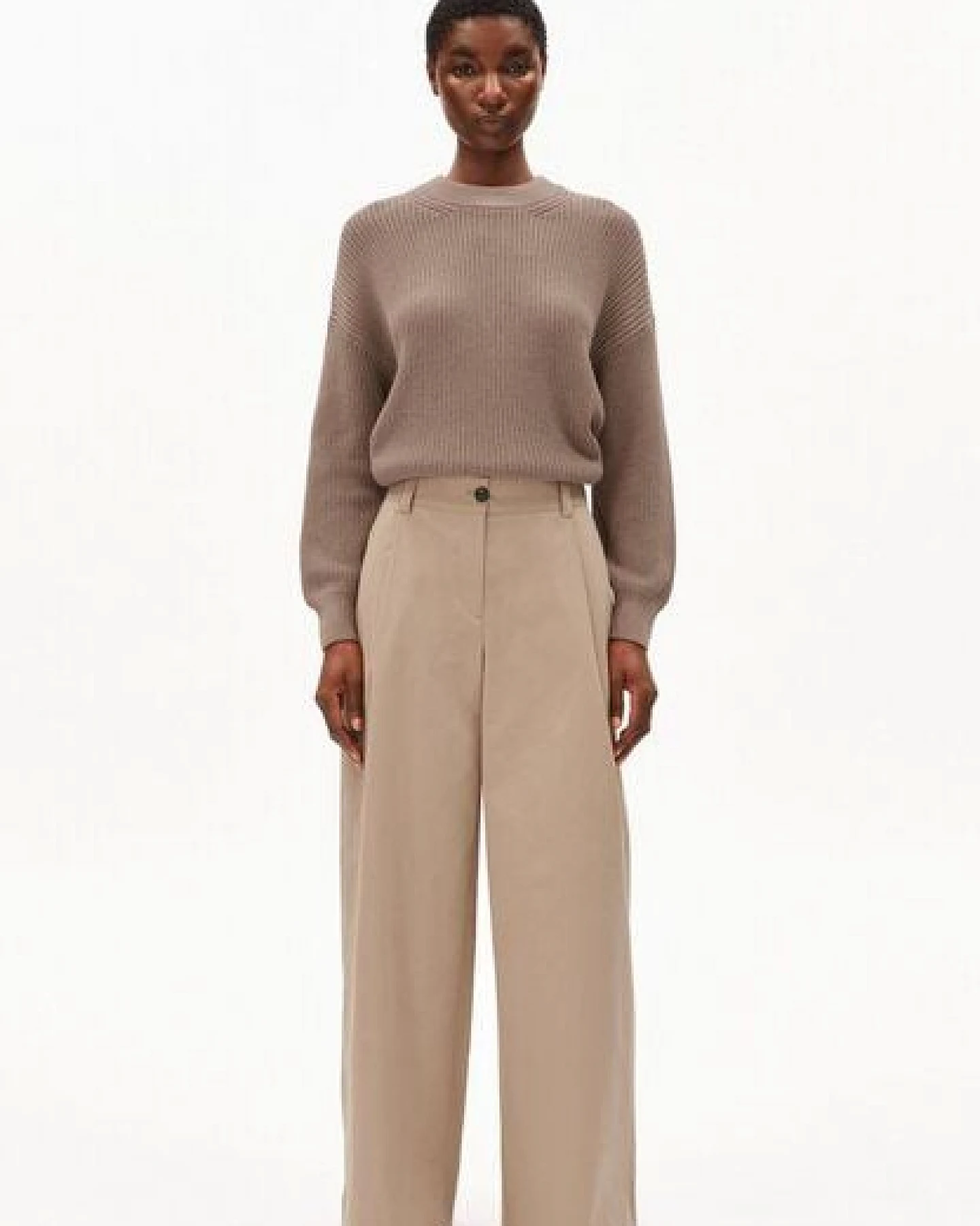 ARMEDANGELS WIDE CHINO TWILL Damen Webhose aus Bio-Baumwoll Mix – Ansicht 4