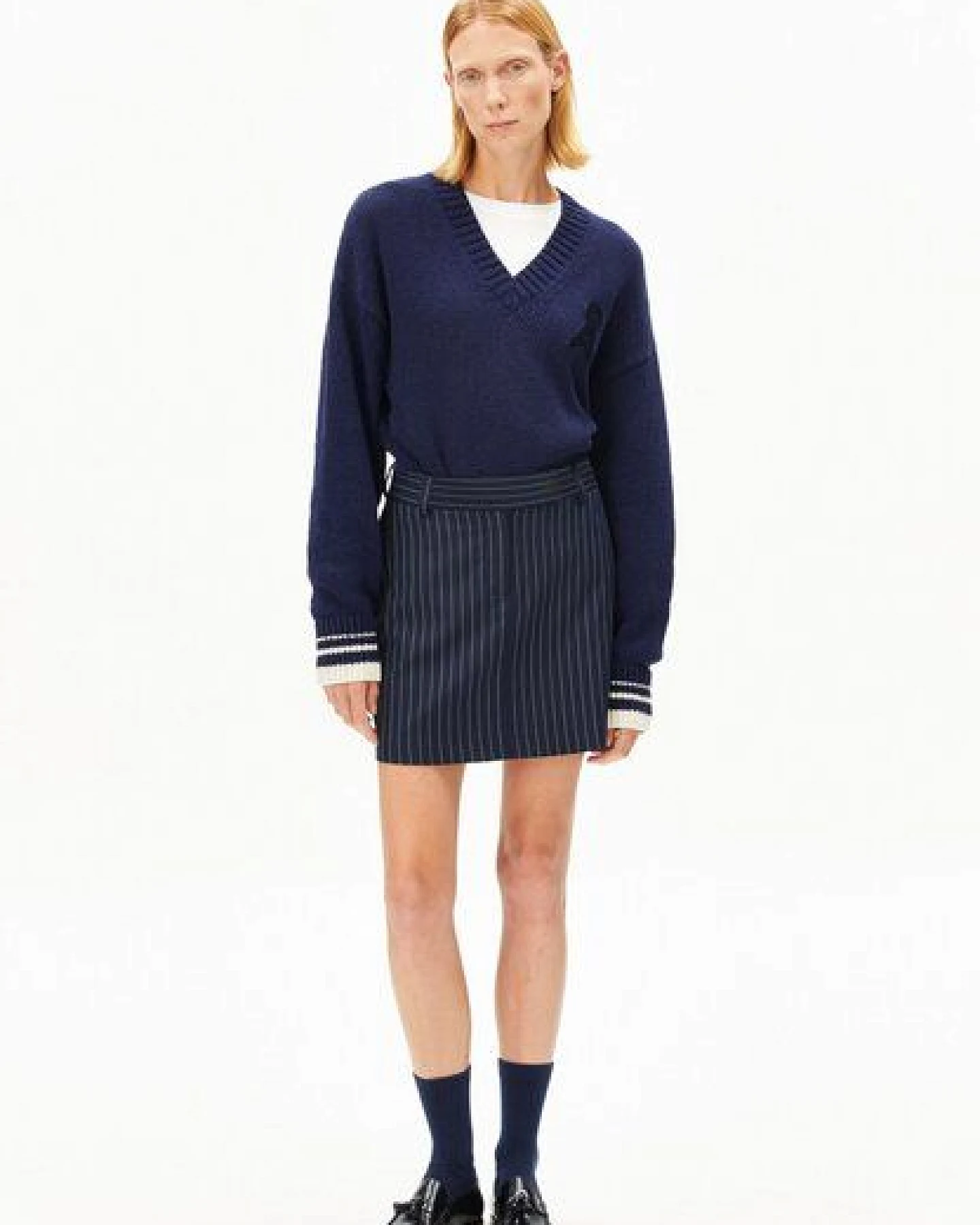 ARMEDANGELS PINSTRIPE Damen Webrock aus TENCEL Lyocell Mix – Ansicht 4