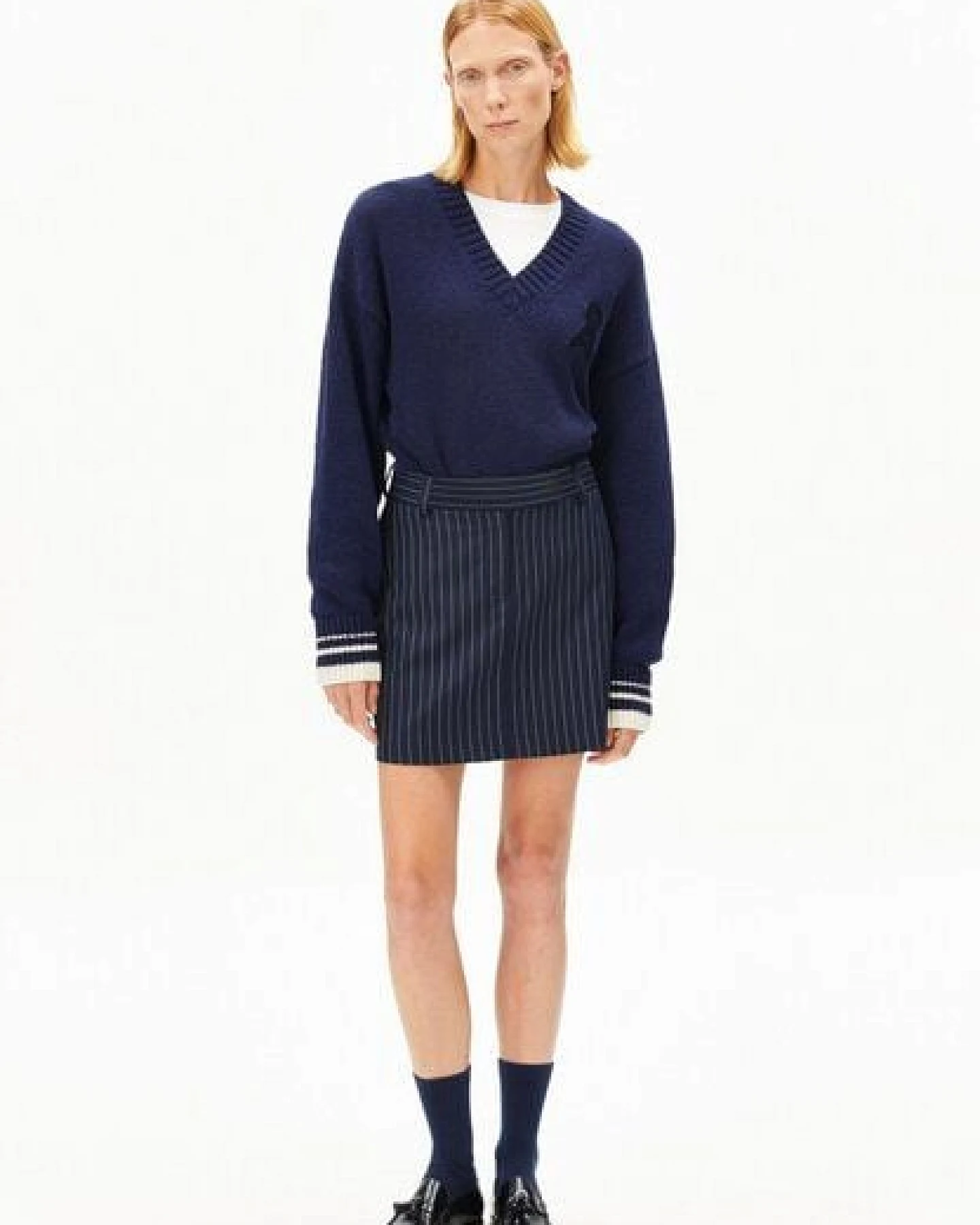 ARMEDANGELS PINSTRIPE Damen Webrock aus TENCEL Lyocell Mix – Ansicht 4