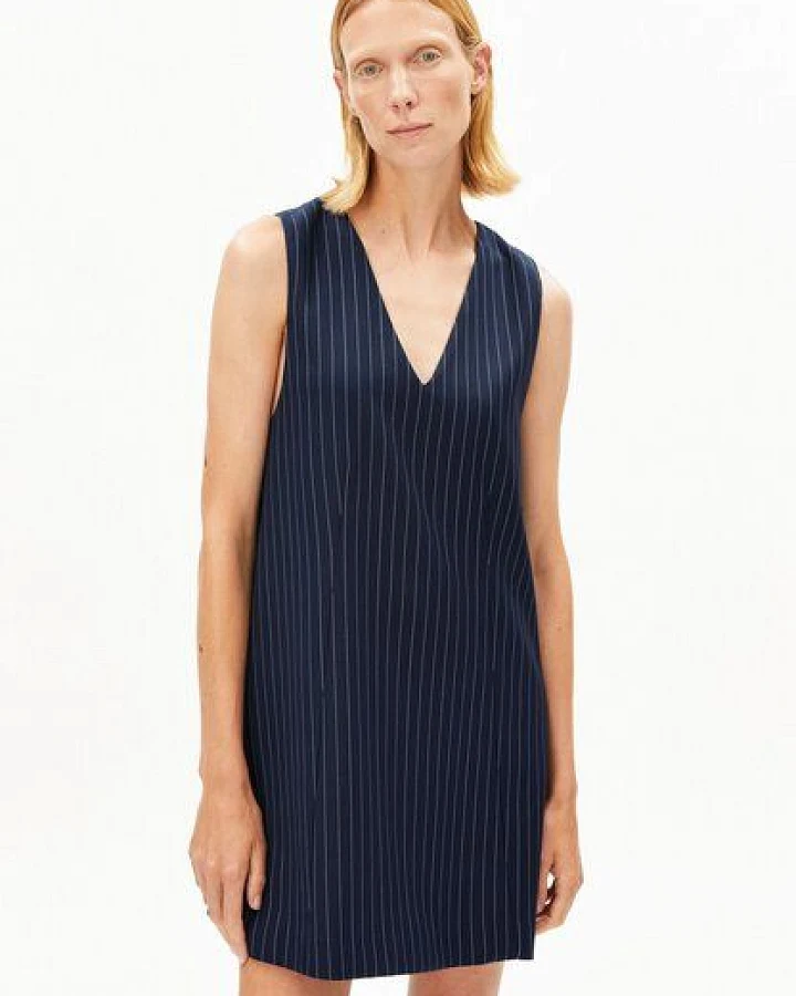 ARMEDANGELS PINSTRIPE PINAAFO Damen Webkleid aus TENCEL Lyocell Mix