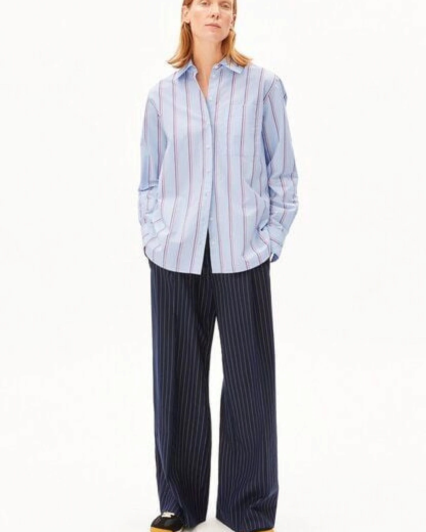 ARMEDANGELS STRIPE LOOSE Damen Bluse aus Bio-Baumwolle – Ansicht 4