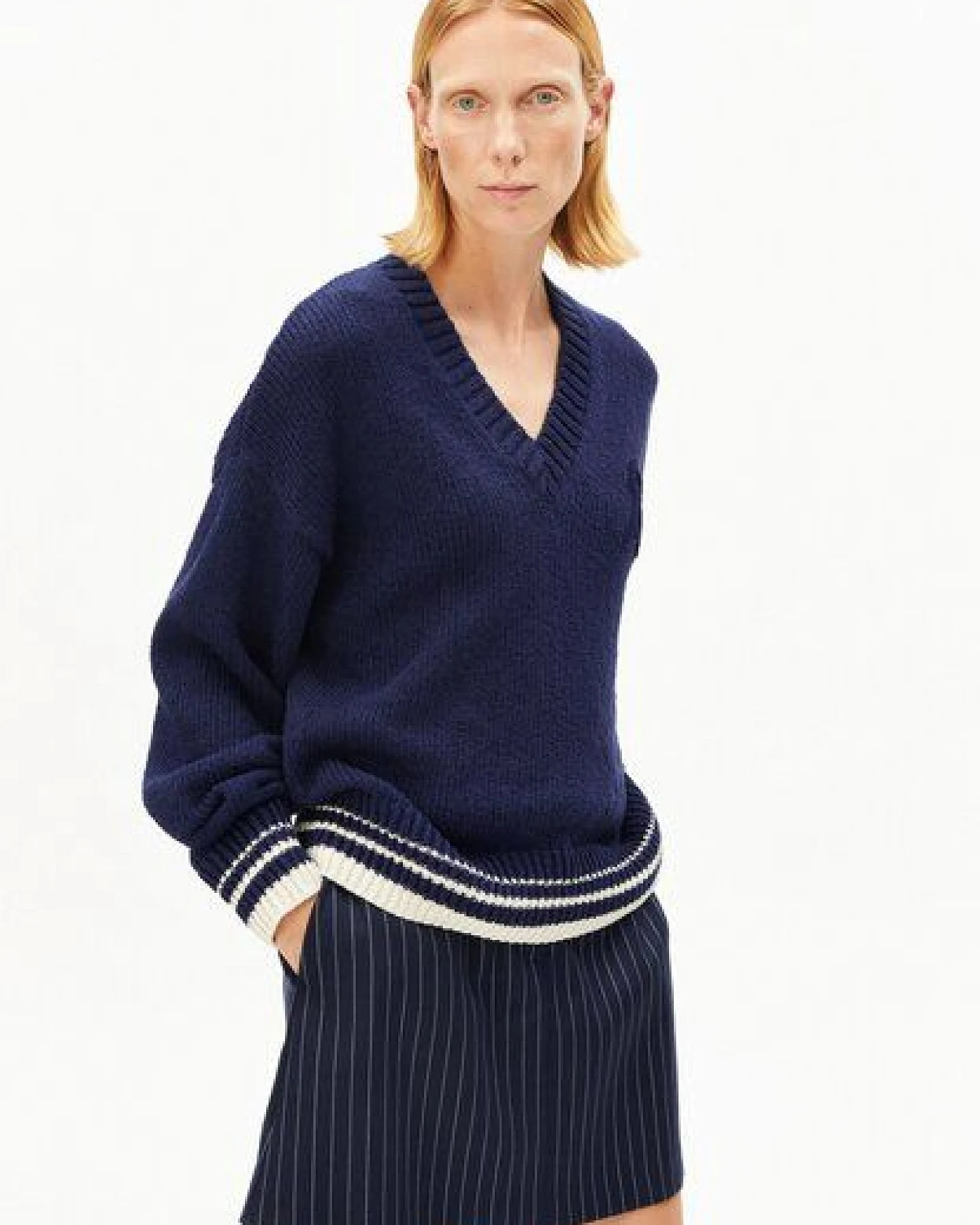 ARMEDANGELS ICONIC Å COLLEGE Damen Strickpullover aus Bio-Baumwoll-Mix – Ansicht 3