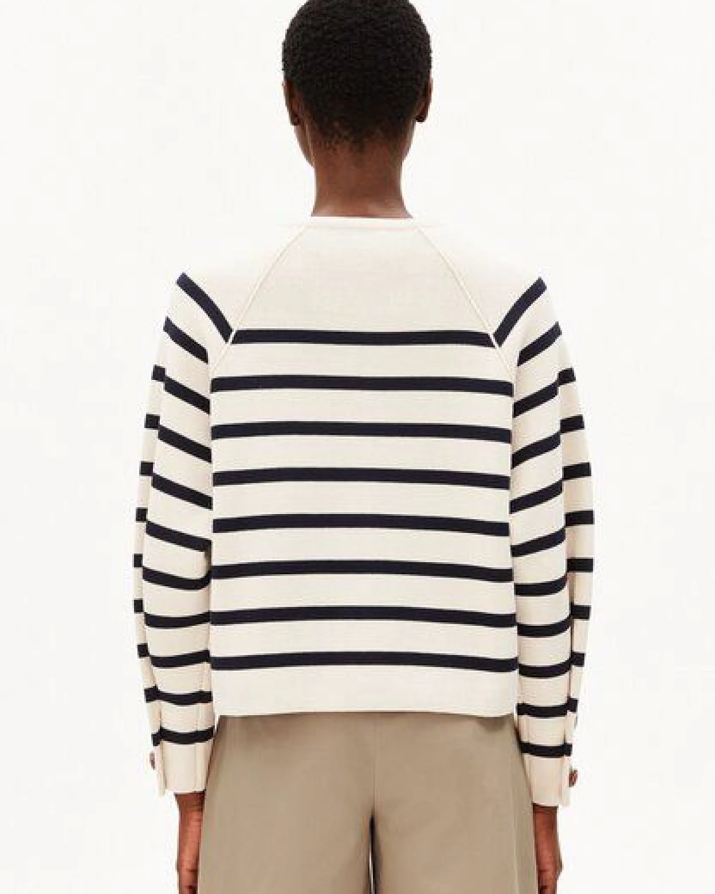 ARMEDANGELS PLACED STRIPE Damen Cardigan aus Bio-Baumwolle – Ansicht 2