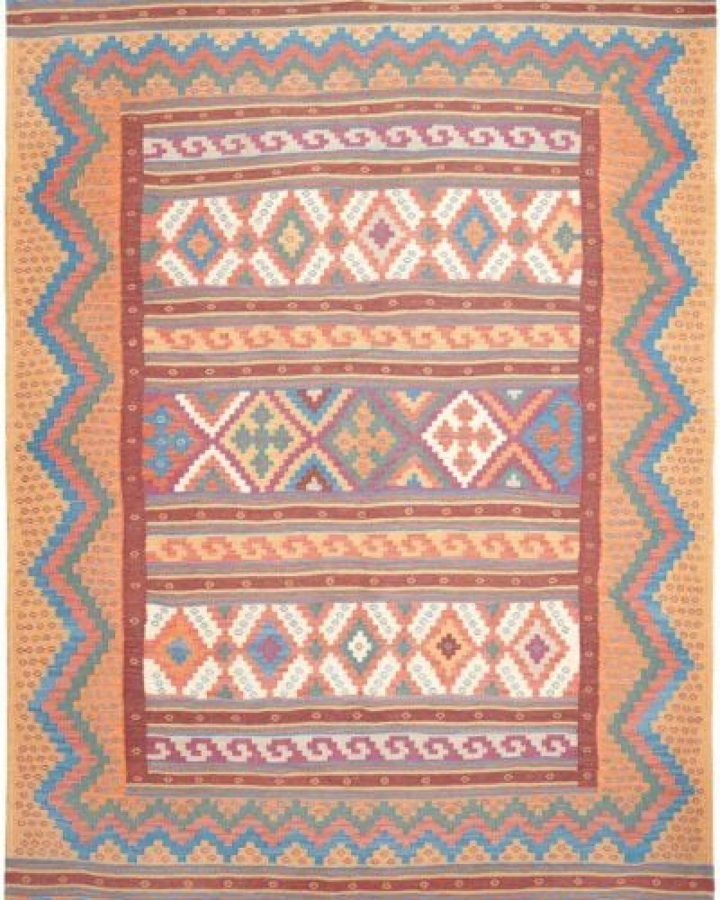 Sumak Sirdjan Mehrfarbig „Rugtales“ aus Schurwolle, 156x234 cm – Ansicht 3