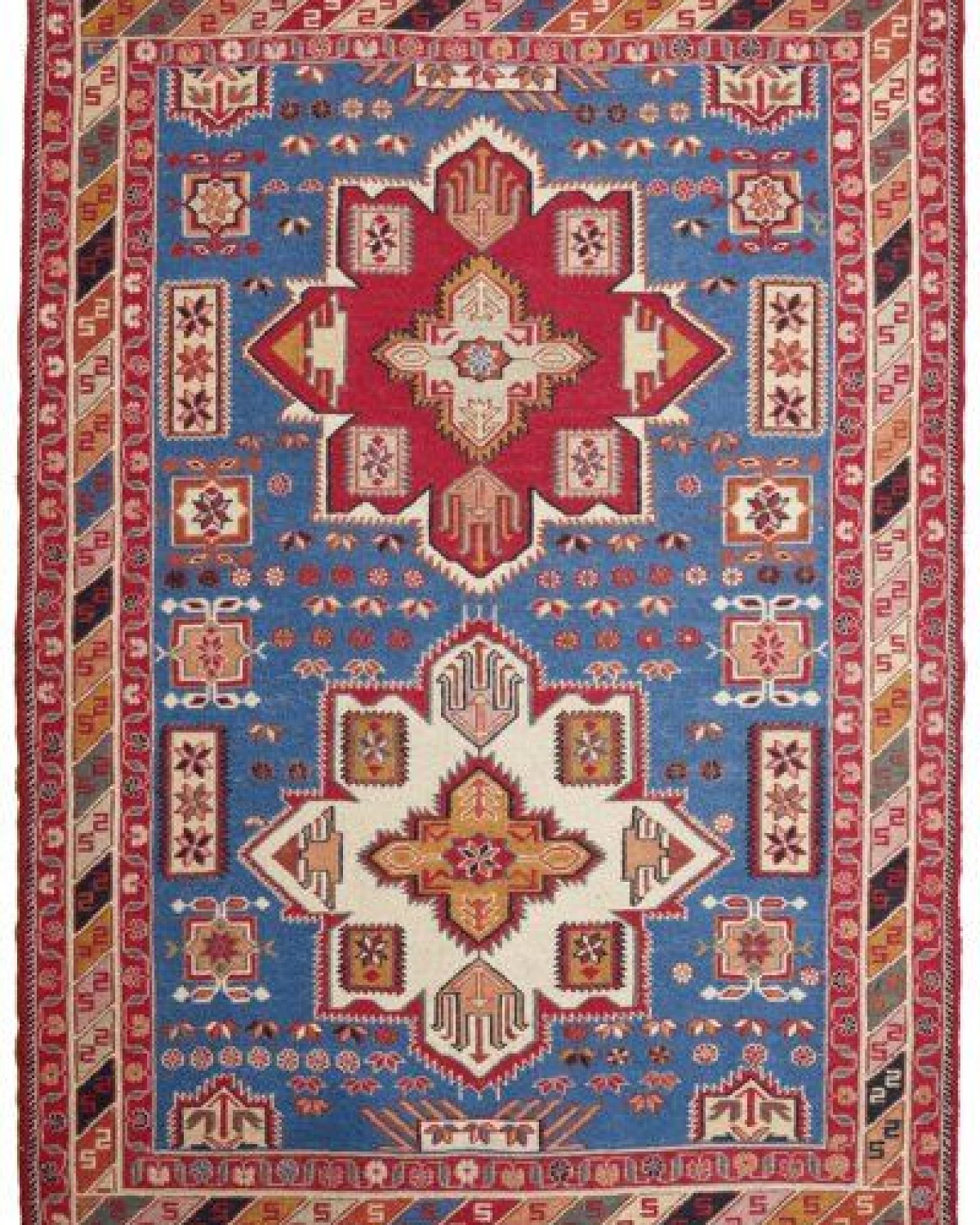 Sumak Shahsavan Blau „Rugtales“ aus Schurwolle, 108x154 cm – Ansicht 3
