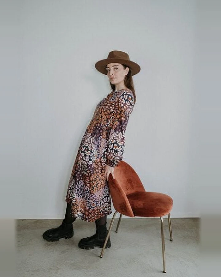 FARM UM'S HERZ Leo Kleid - Midi Loosefit