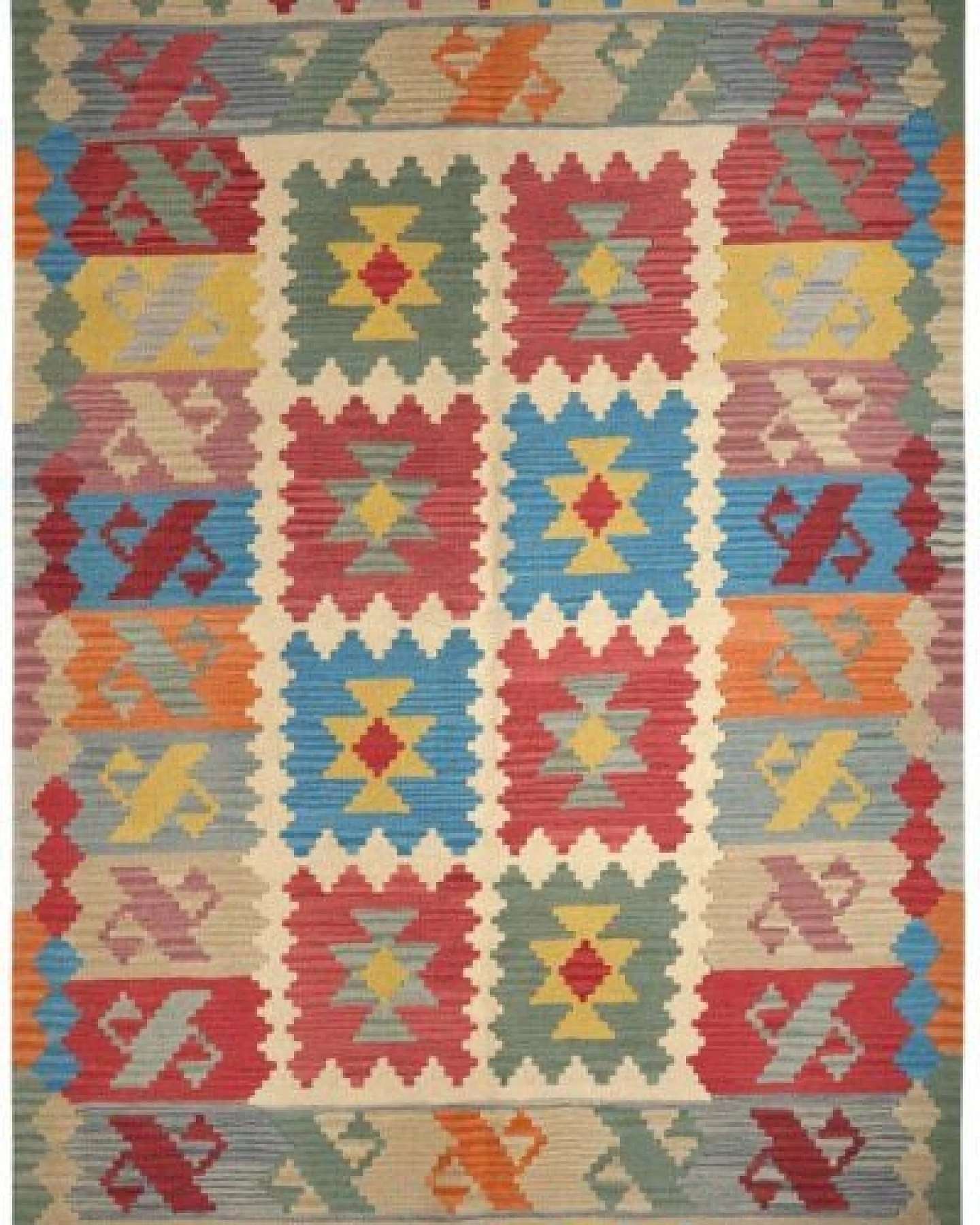 Kelim Gashgai Beige „Rugtales“ aus Schurwolle, 173x238 cm – Ansicht 3