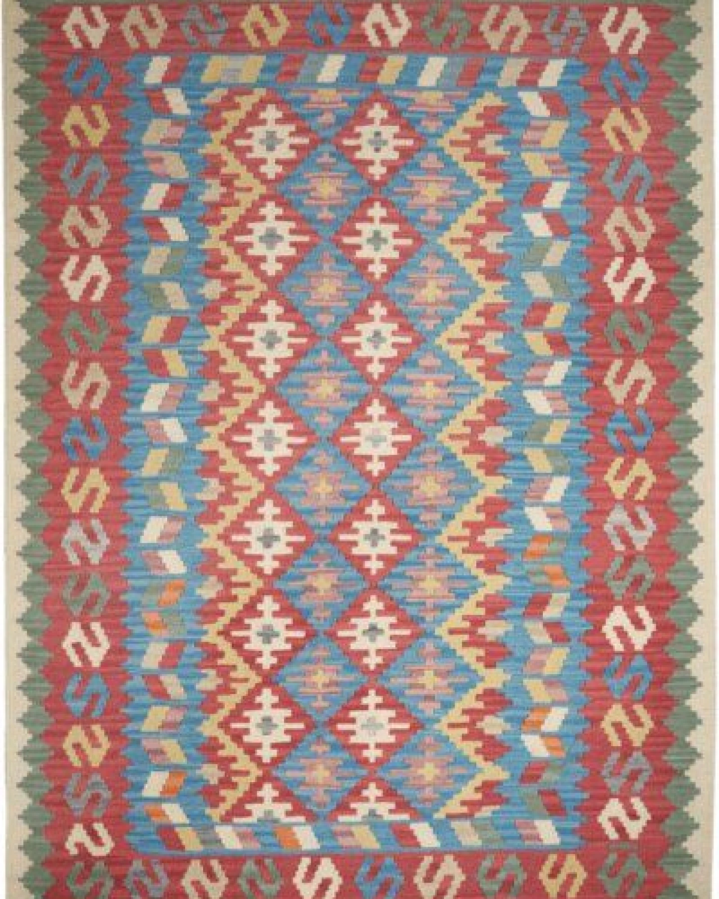Kelim Gashgai Blau „Rugtales“ aus Schurwolle, 167x234 cm – Ansicht 3