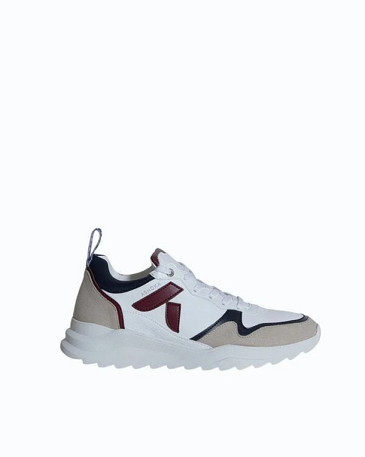 Ashoka Paris Lewis Running-Sneaker Bordeauxrot & Marineblau, Biobasiert & Recycelt