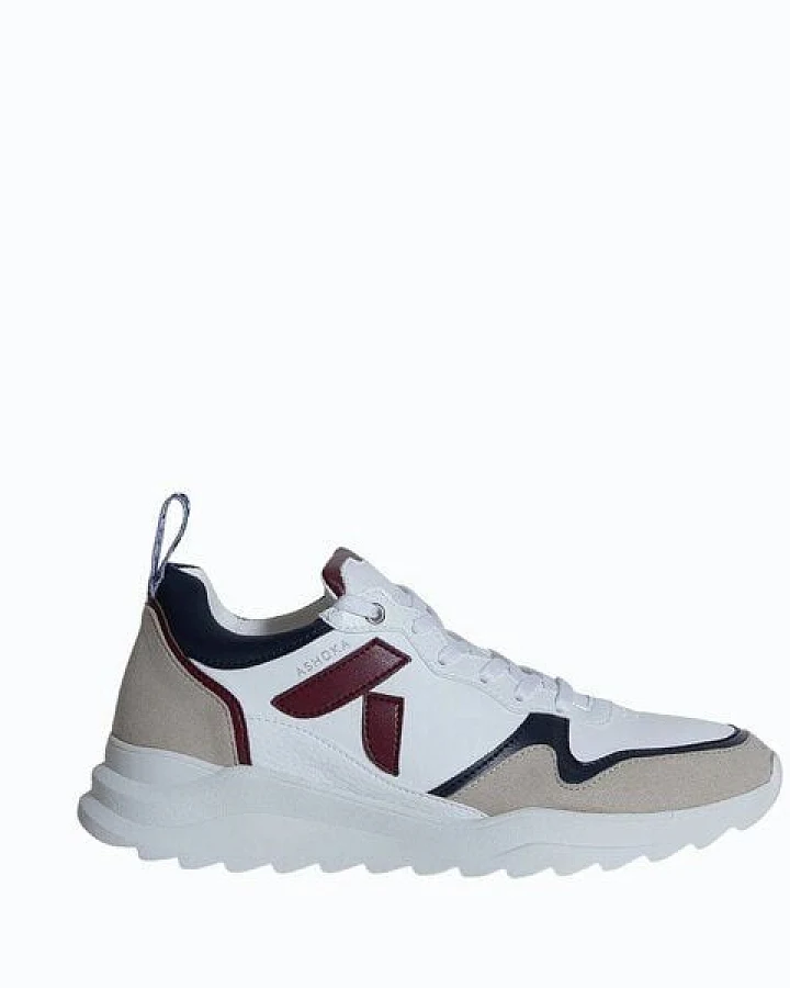Ashoka Paris Lewis Running-Sneaker Bordeauxrot & Marineblau, Biobasiert & Recycelt