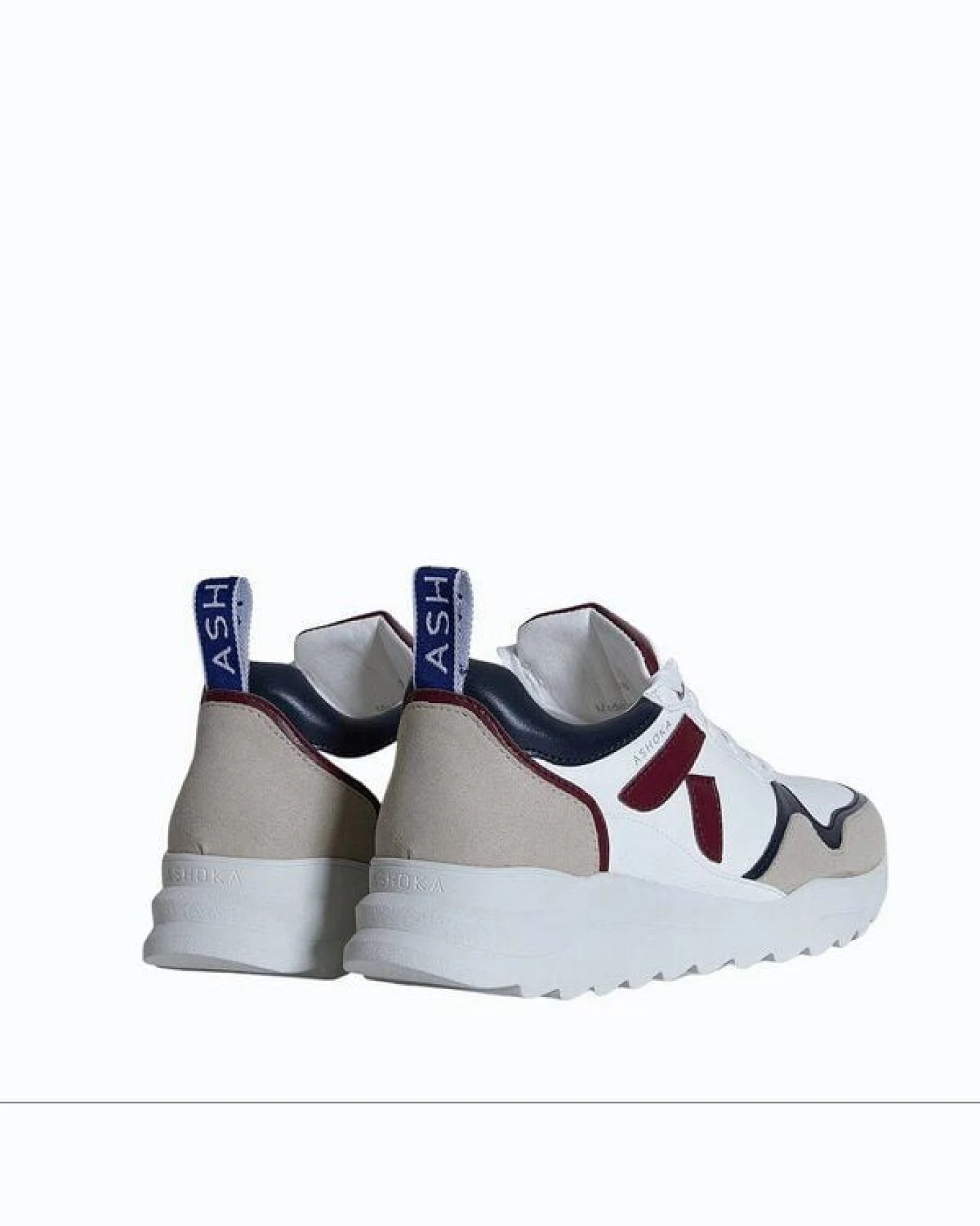 Ashoka Paris Lewis Running-Sneaker Bordeauxrot & Marineblau, Biobasiert & Recycelt – Ansicht 3