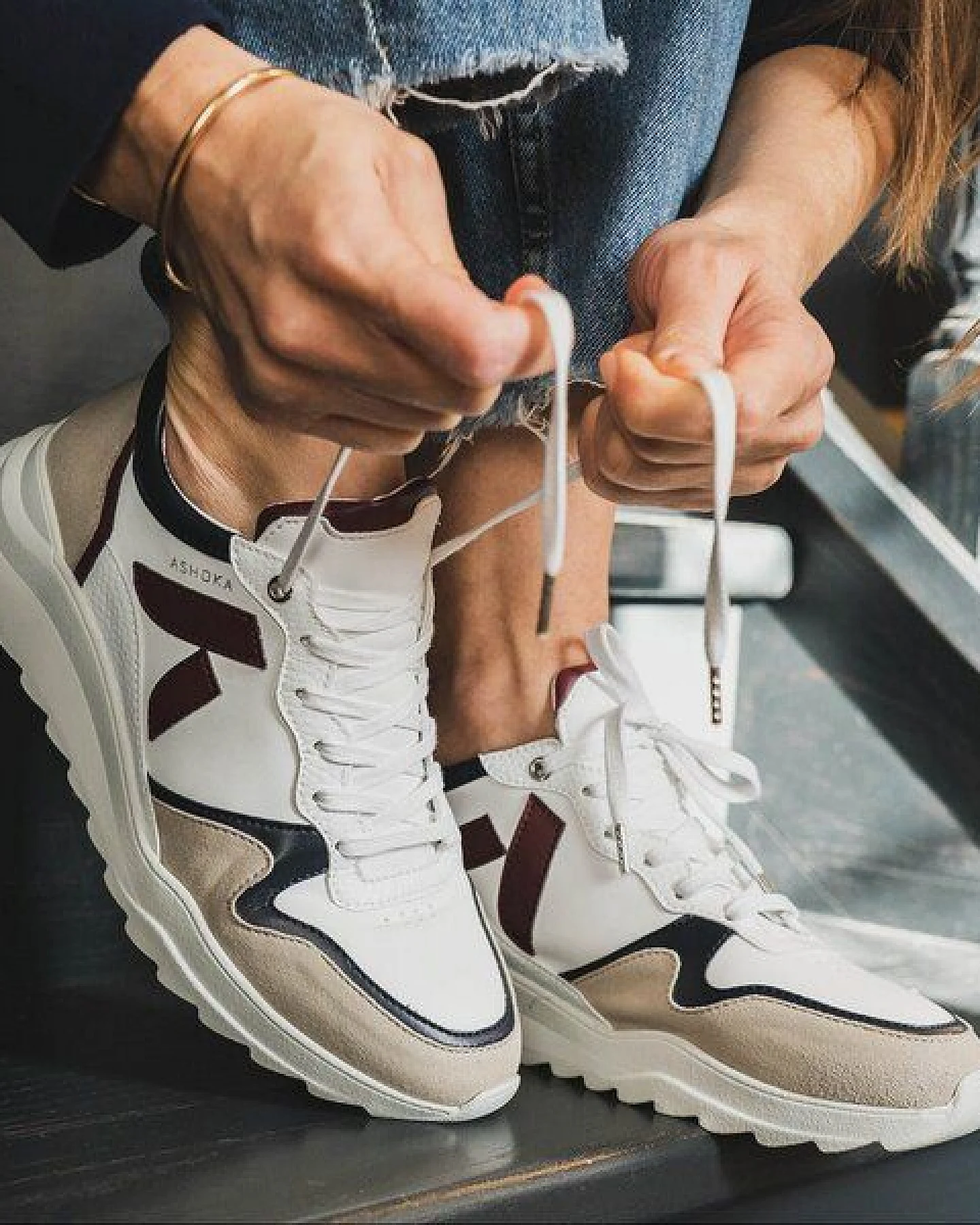 Ashoka Paris Lewis Sneaker Bordeaux & Marine – Ansicht 4