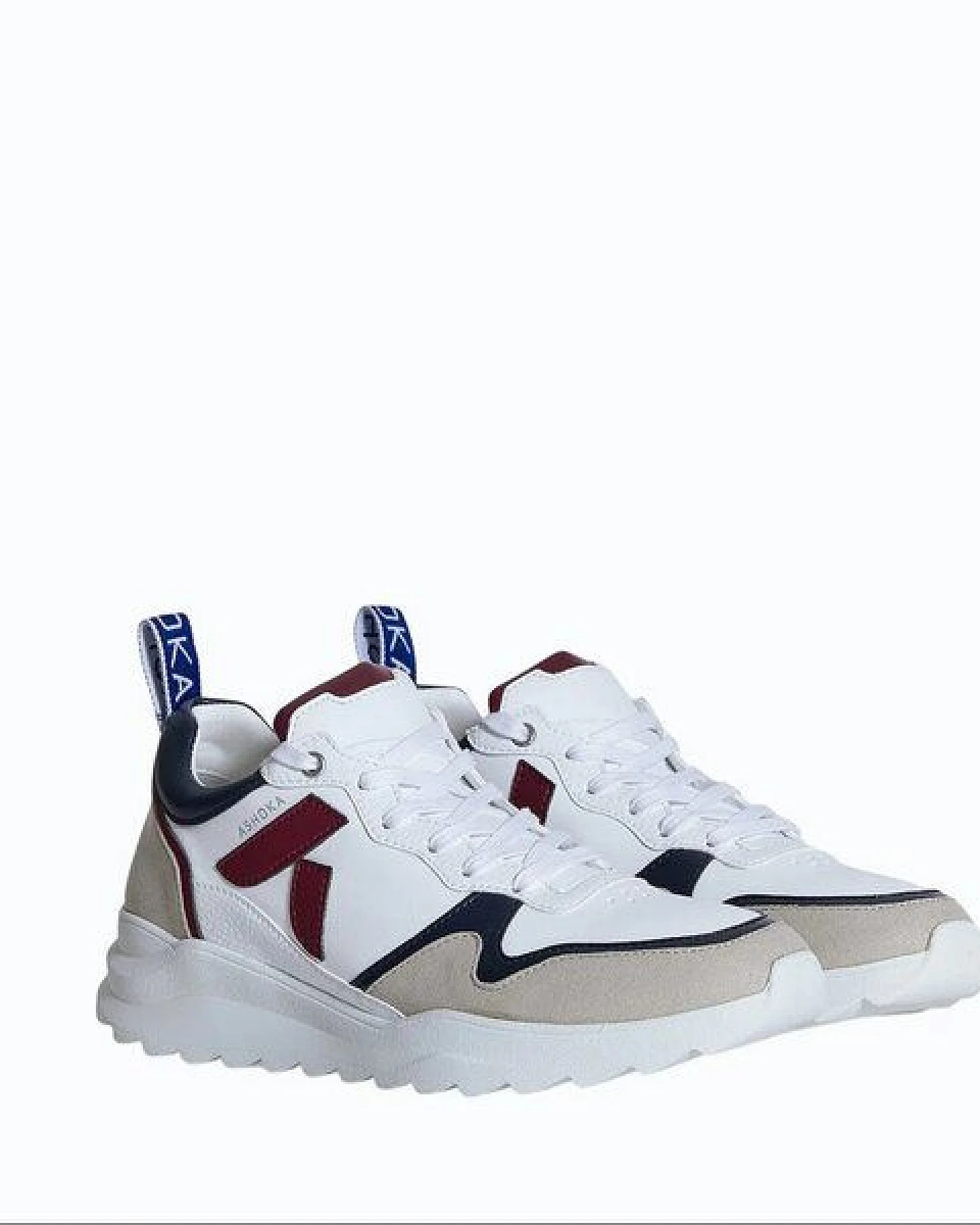 Ashoka Paris Lewis Running-Sneaker Bordeauxrot & Marineblau, Biobasiert & Recycelt – Ansicht 2