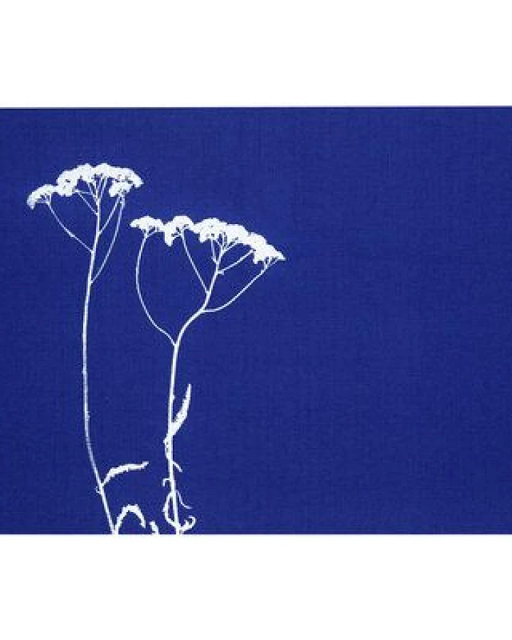 Hirschkind Bio & Fair-Trade-Geschirrtuch "Schafgarbe" blau