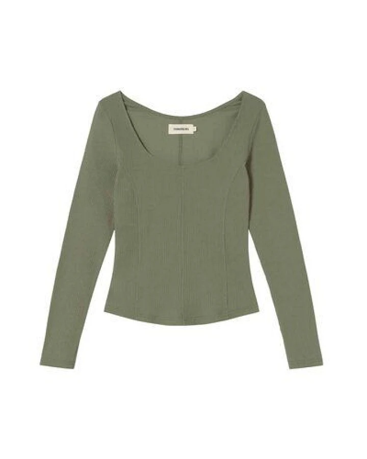 thinking mu Hemp Nadia Top - light eucaliptus