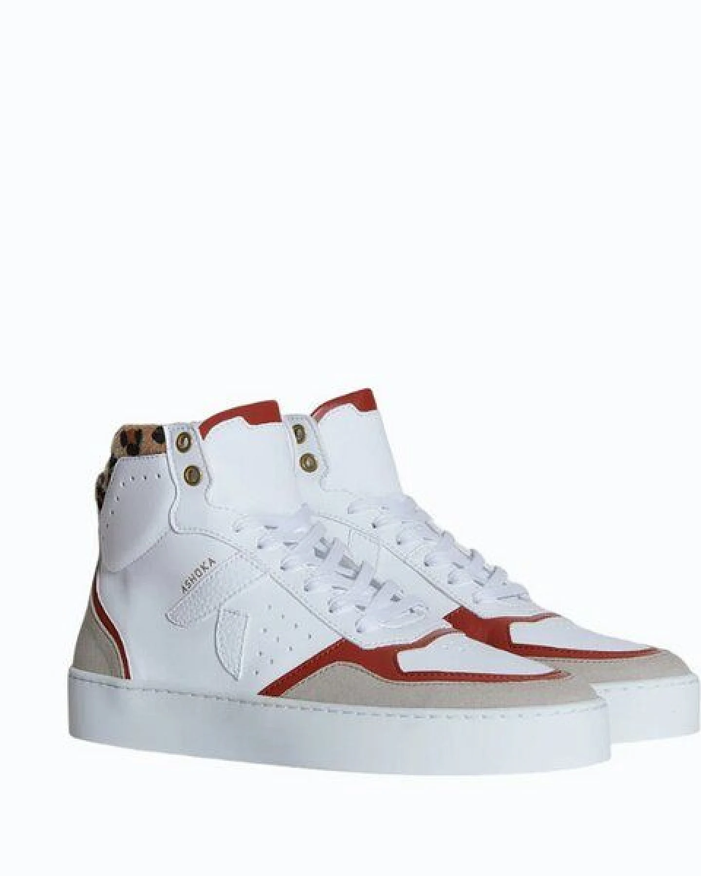 Ashoka Paris Mateo High-Top Sneaker Terrakotta-Leopard, Biobasiert & Recycelt – Ansicht 2