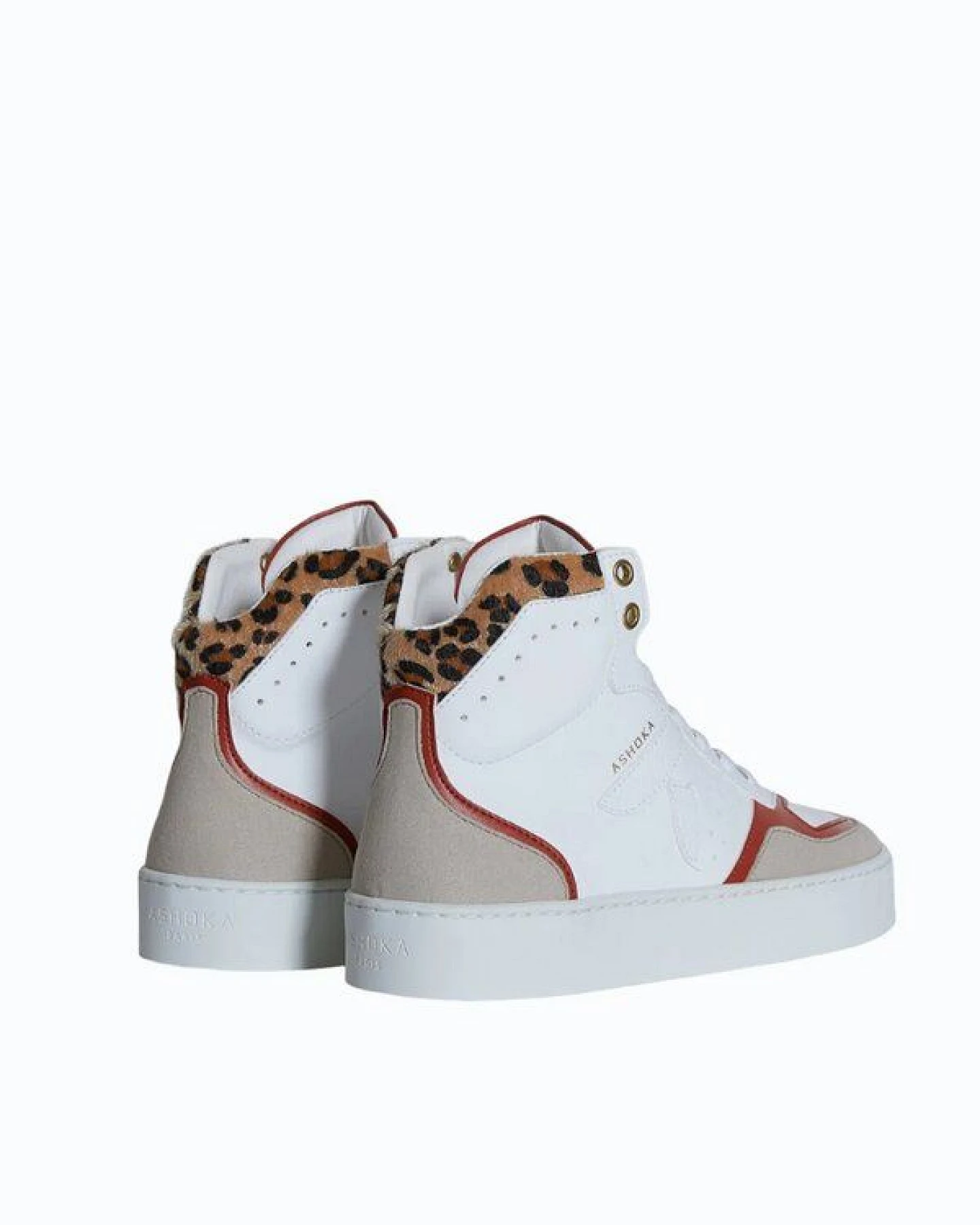 Ashoka Paris Mateo High-Top Sneaker Terrakotta-Leopard, Biobasiert & Recycelt – Ansicht 3