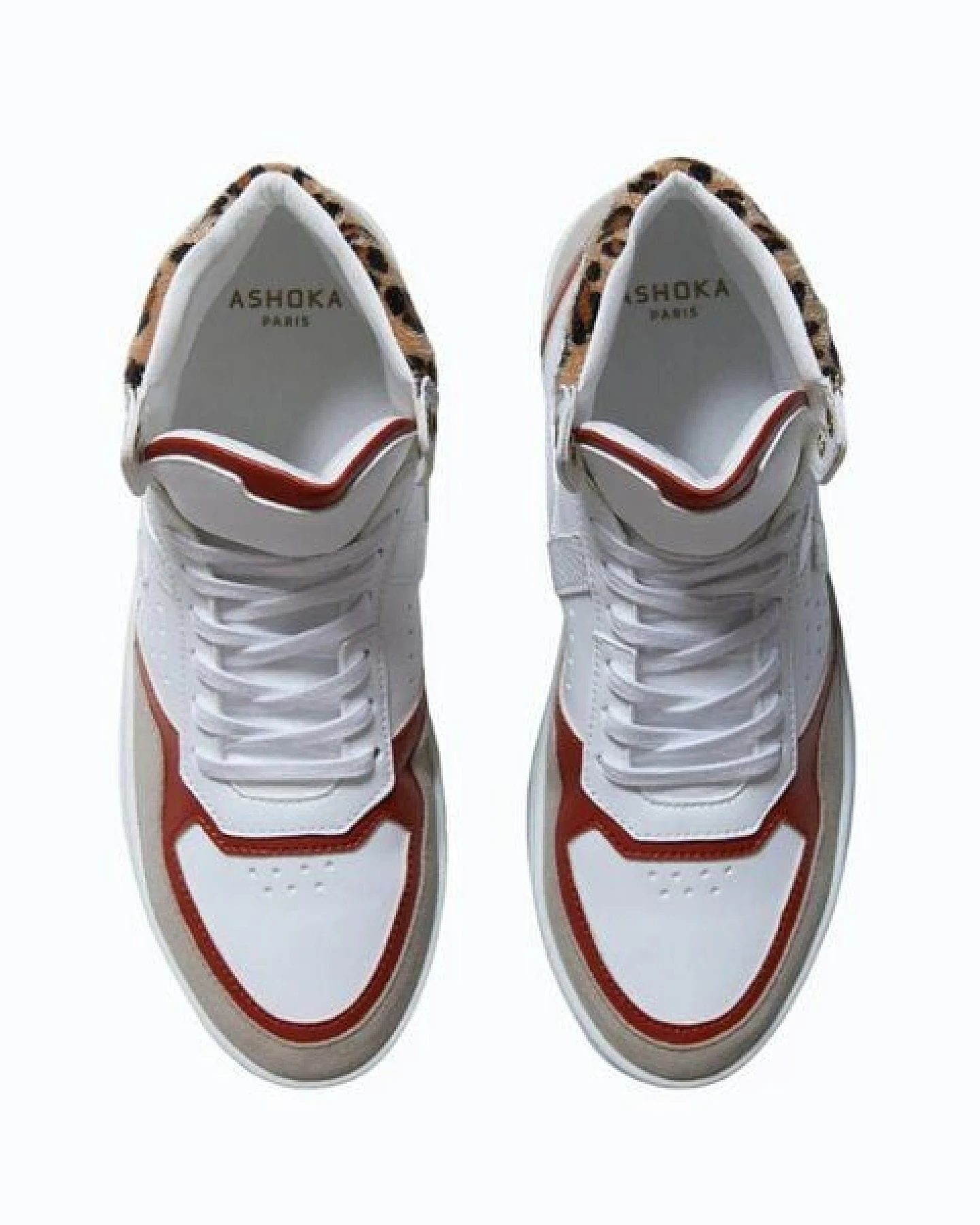 Ashoka Paris Mateo High-Top Sneaker Terrakotta-Leopard, Biobasiert & Recycelt – Ansicht 4