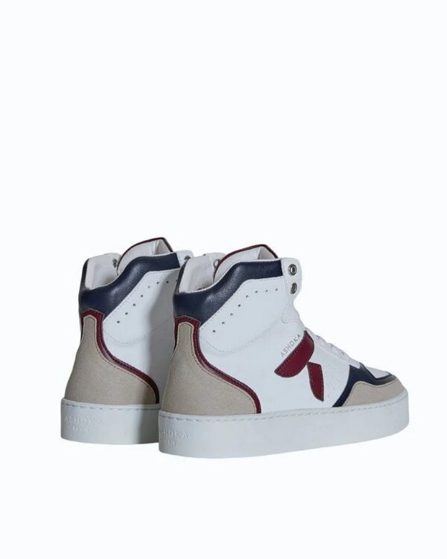 Ashoka Paris Mateo High-Top Sneaker Bordeauxrot-Marineblau, Biobasiert & Recycelt – Ansicht 3