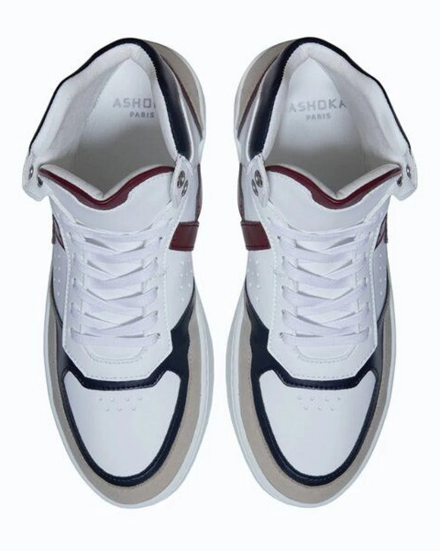 Ashoka Paris Mateo High-Top Sneaker Bordeauxrot-Marineblau, Biobasiert & Recycelt – Ansicht 4