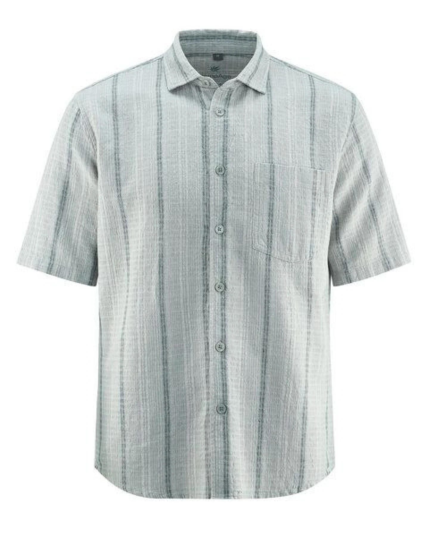 HempAge Kurzarmhemd mit Streifenmuster Casual Fit Hanf/Biobaumwolle – Ansicht 3