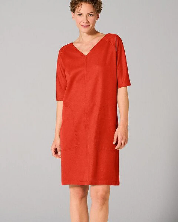HempAge Kurzarm-Kleid 100% Lyocell (auf Hanf-Basis) Casual Fit