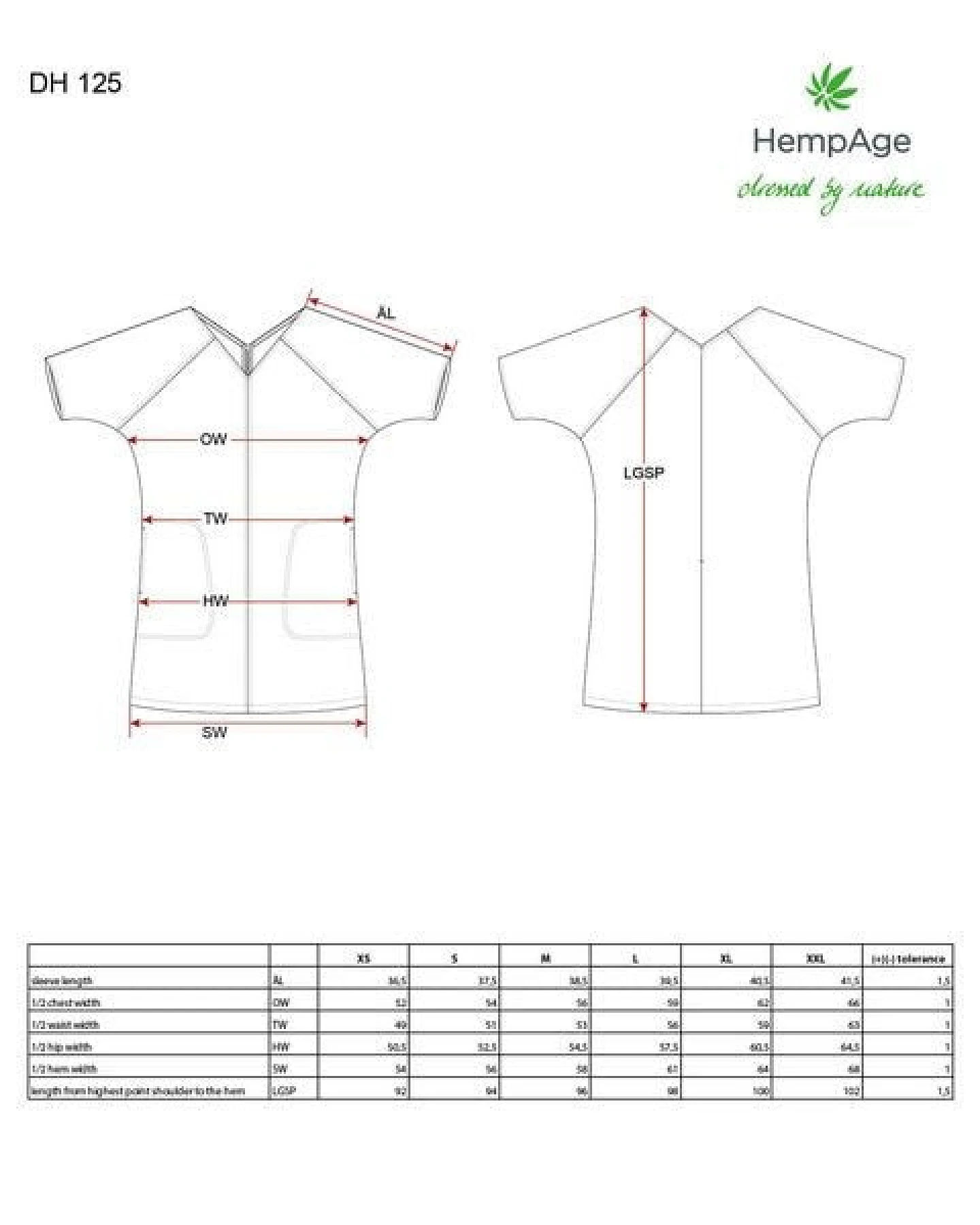 HempAge Kurzarm-Kleid 100% Lyocell (auf Hanf-Basis) Casual Fit – Ansicht 2