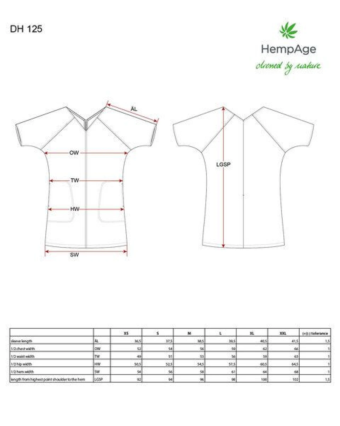 HempAge Kurzarm-Kleid 100% Lyocell (auf Hanf-Basis) Casual Fit – Ansicht 2