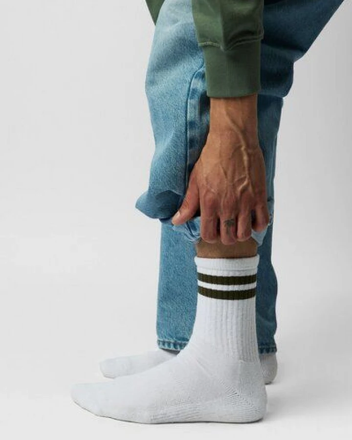 ettics STUDIO sock stripes dark forest