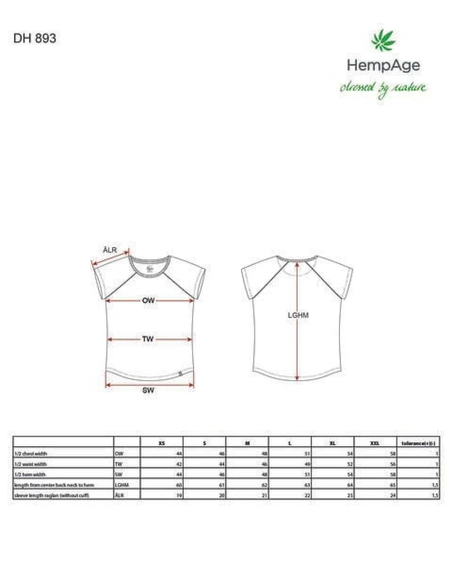 HempAge Damen Raglan T-Shirt Hanf/Biobaumwolle – Ansicht 3