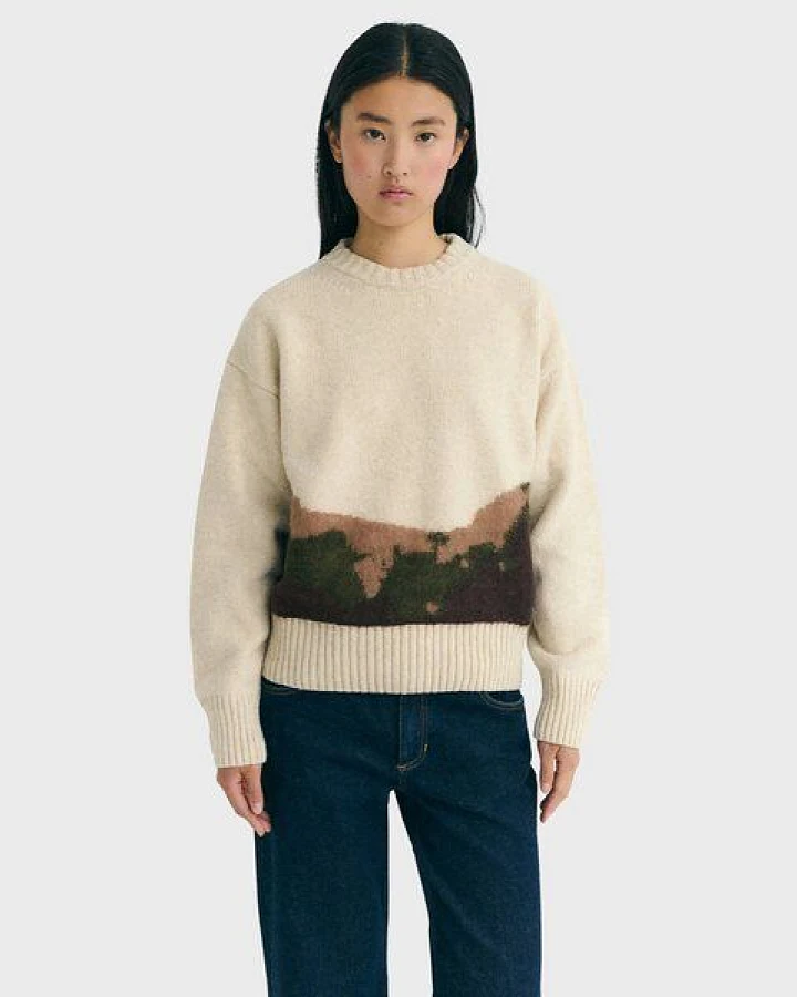 thinking mu Unisex Wollpullover Petra ecru