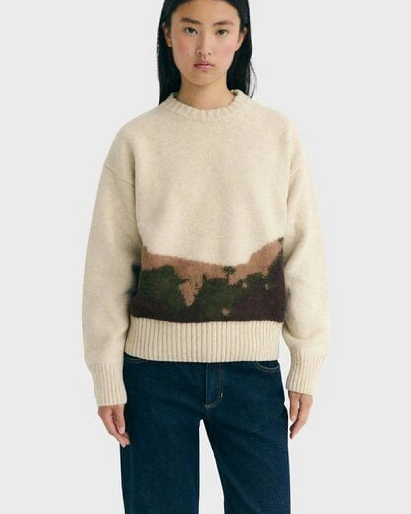 thinking mu Unisex Wollpullover Petra ecru – Ansicht 2