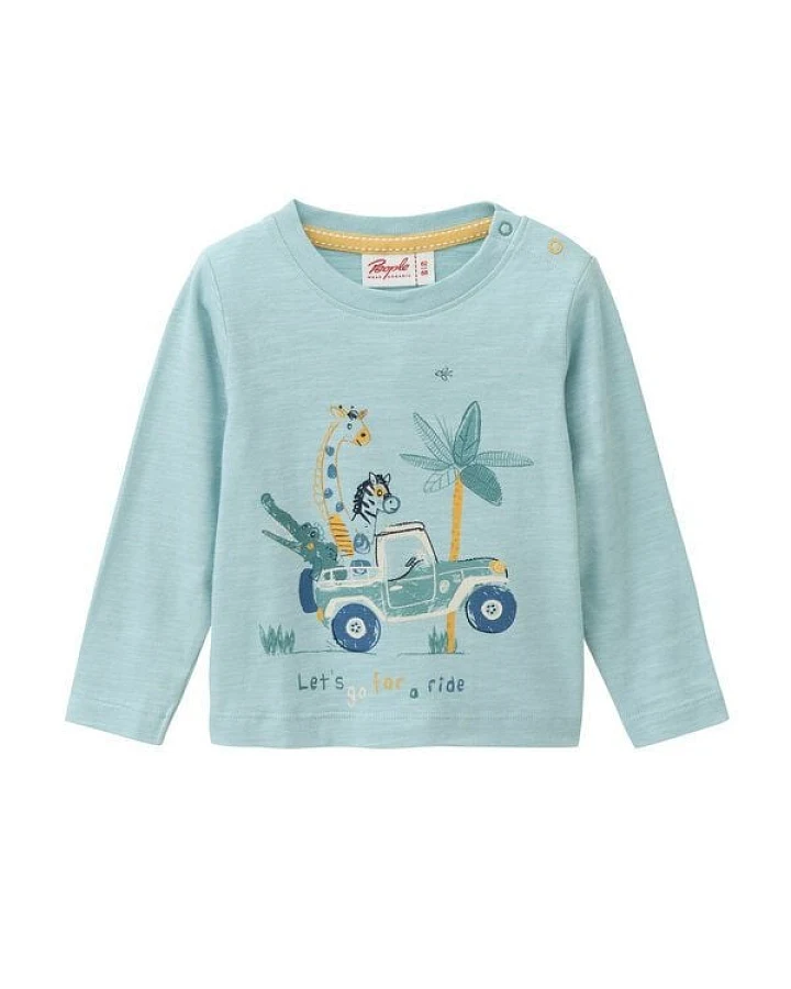 People Wear Organic Langarmshirt mit Aufdruck