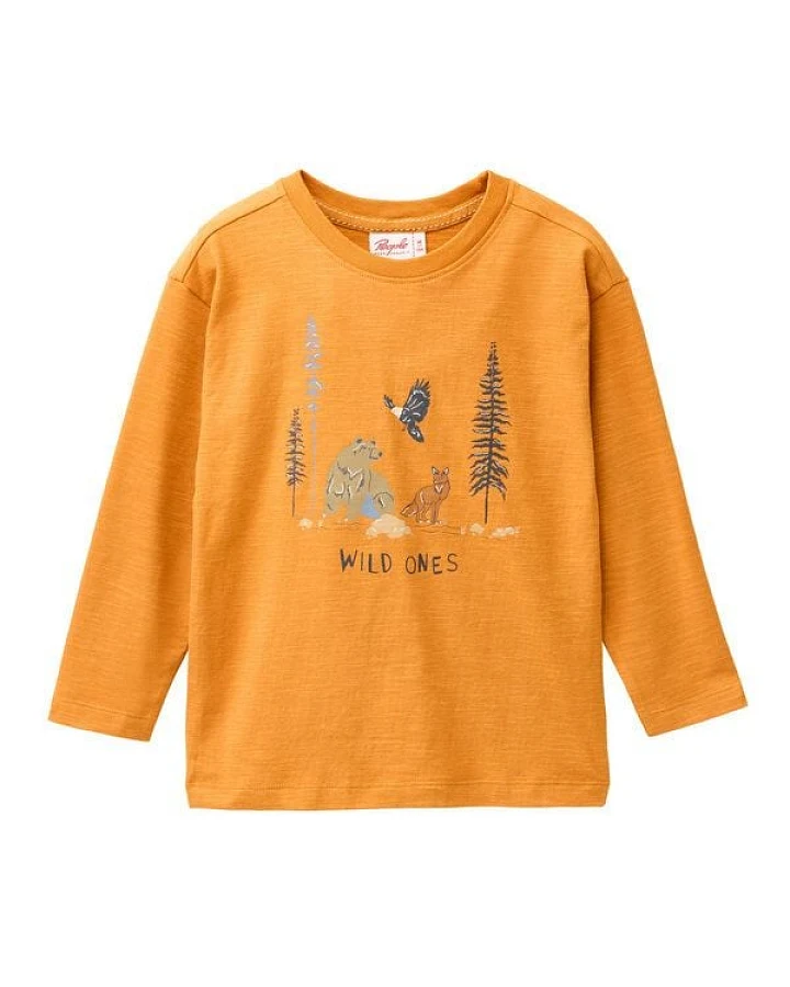 People Wear Organic Langarmshirt mit Aufdruck