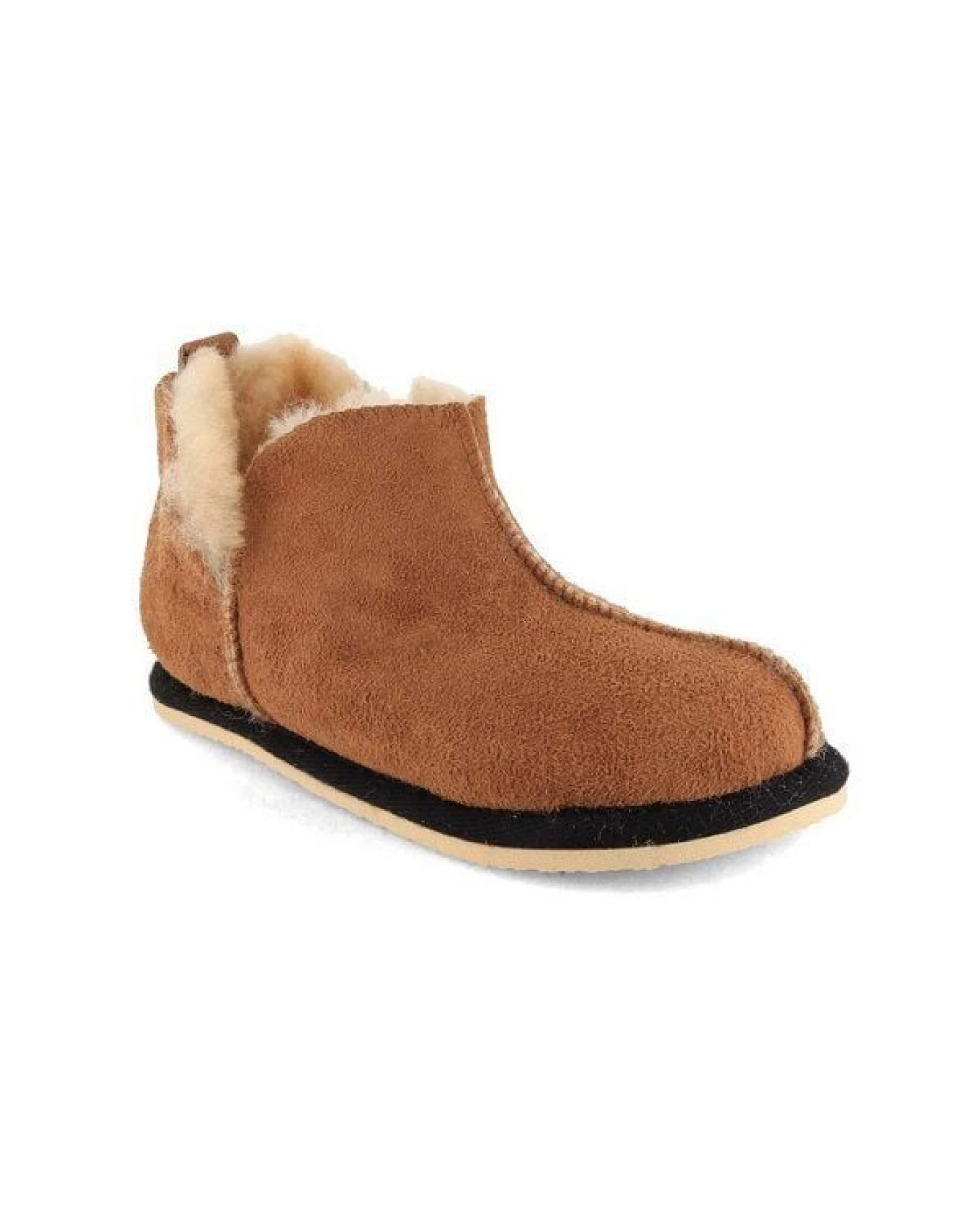 Lammbock® Kinder Lammfell Hausschuhe Stiefel Shearlock mit Outdoorsoohle – Ansicht 2