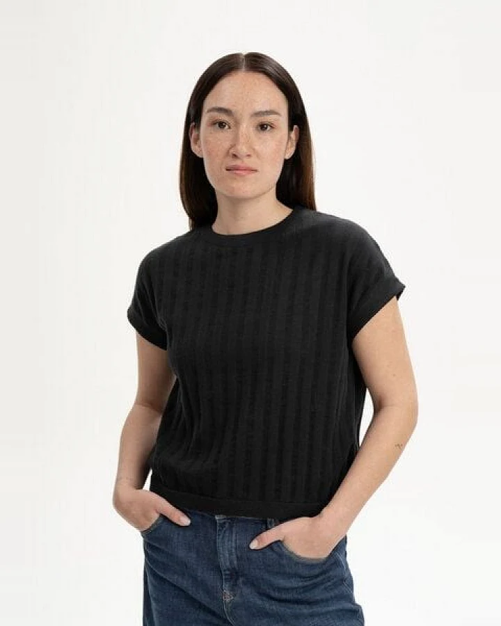 Strukturiertes Strick T-Shirt Style BHARI
