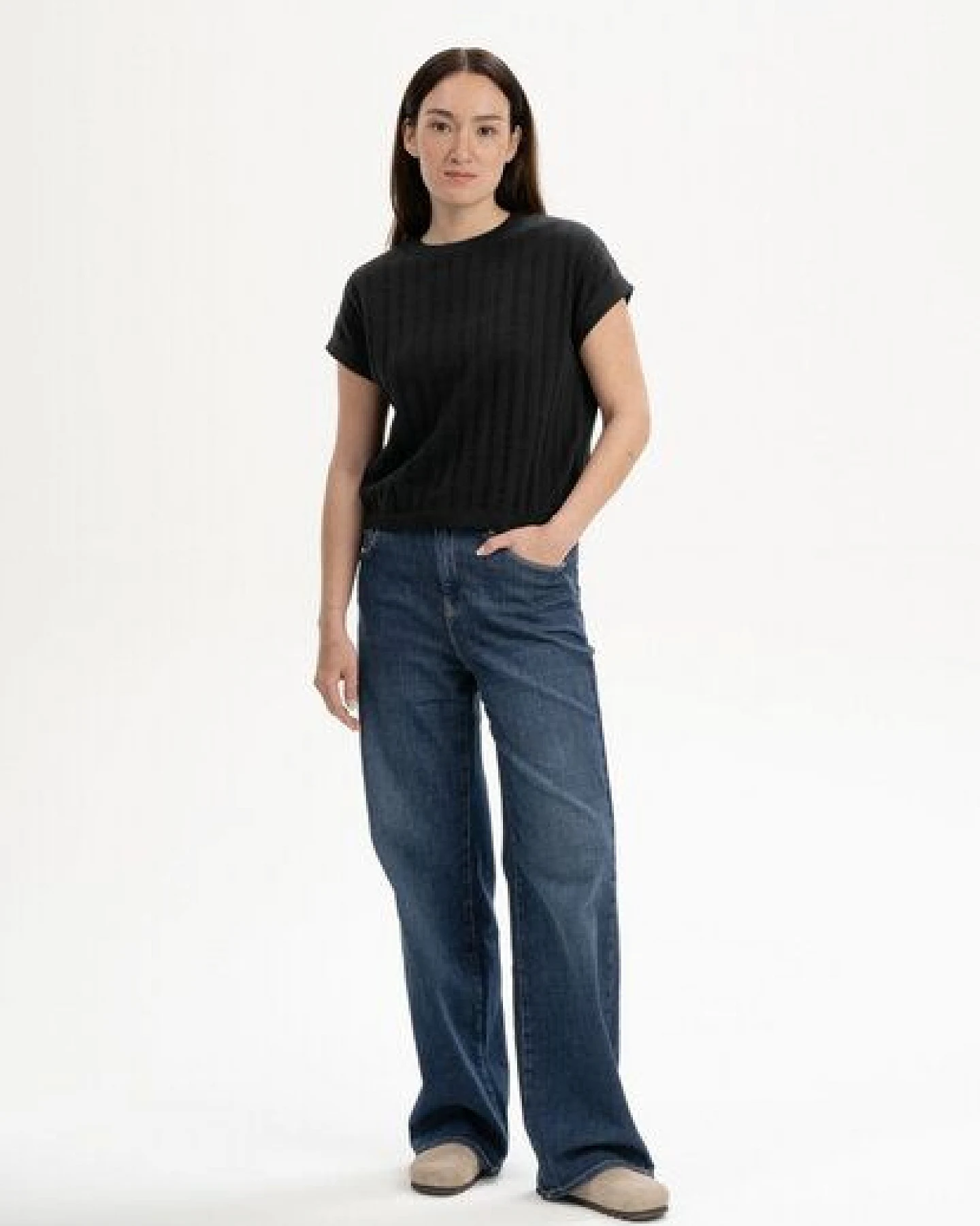 Strukturiertes Strick T-Shirt Style BHARI – Ansicht 3