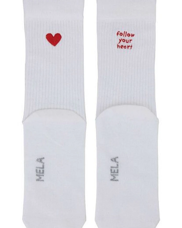 Gerippte Socken Stickerei 2 Paare