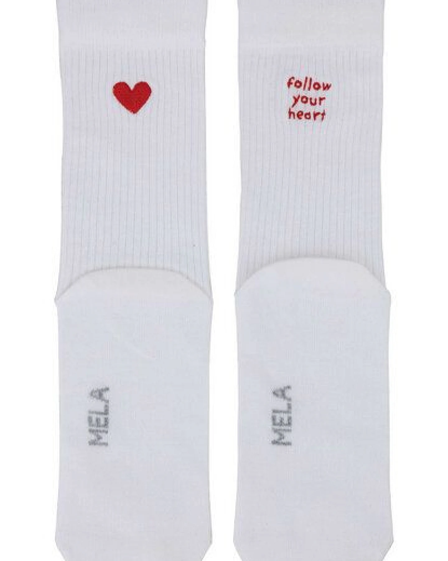 Gerippte Socken Stickerei 2 Paare – Ansicht 2