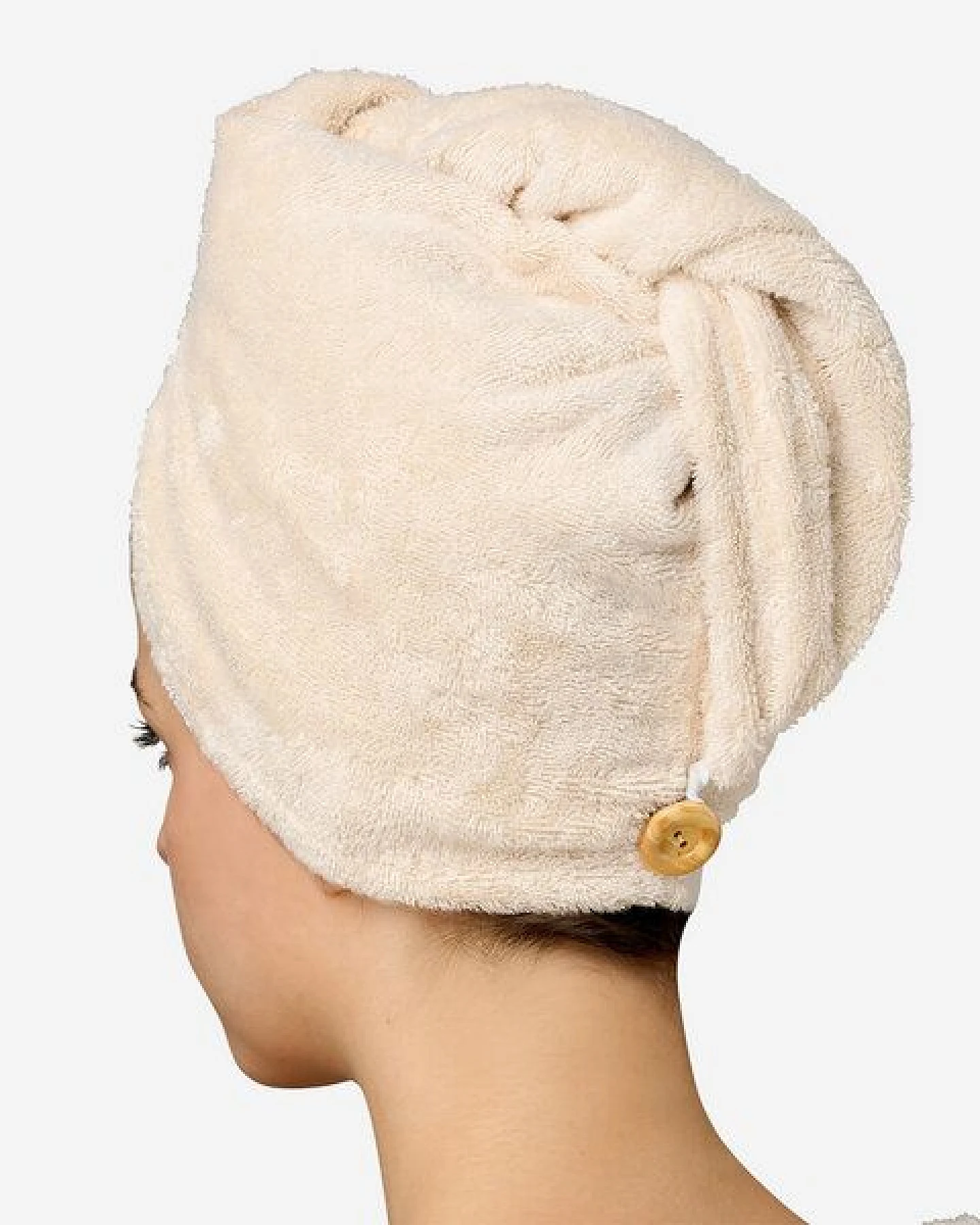 Qupro Spar-Set Turban-Handtuch & Scrunchies vegane Seide – Ansicht 2