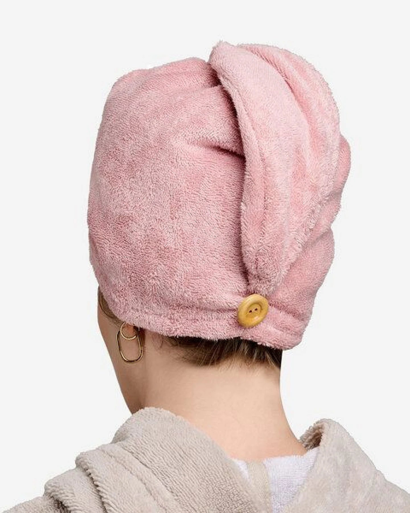 Qupro Spar-Set Turban-Handtuch & Scrunchies vegane Seide – Ansicht 2