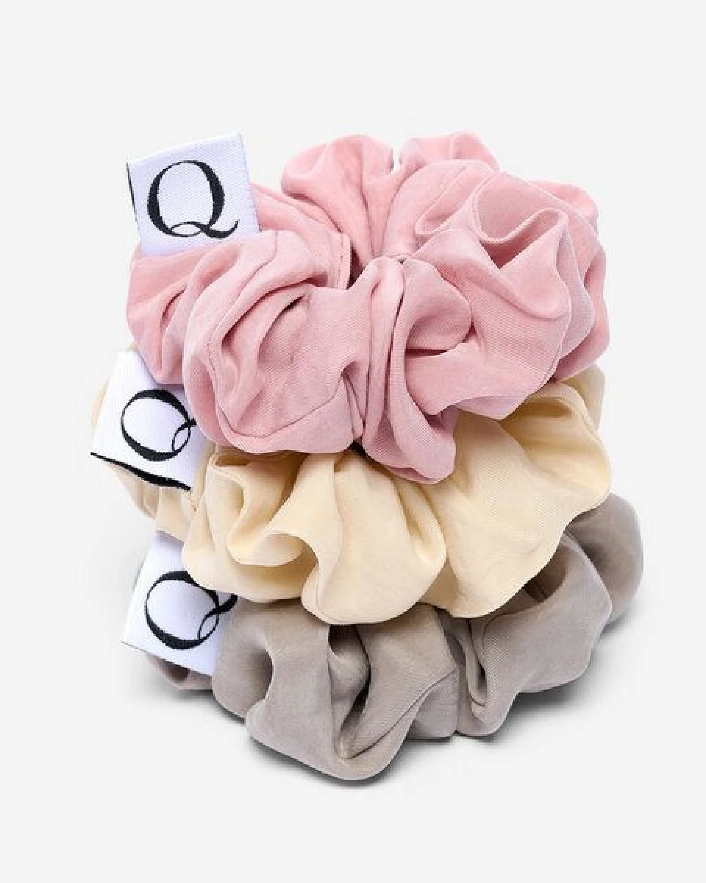 Qupro Spar-Set Turban-Handtuch & Scrunchies vegane Seide – Ansicht 3