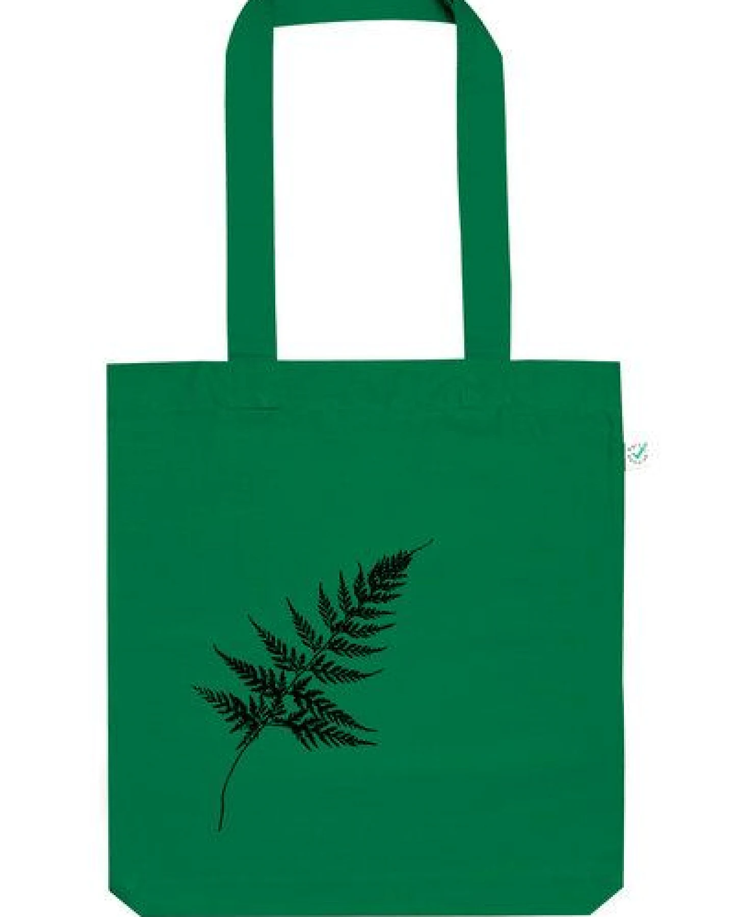 Hirschkind Bio-Fashion-Bag "Farn" kelly green - handbedruckt – Ansicht 2